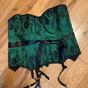 Jewel green corset 3x/4x